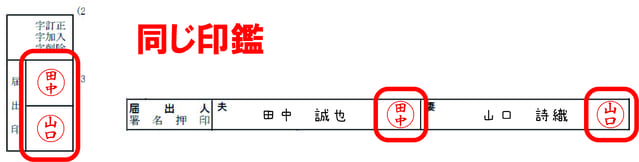 捨印と署名押印欄の例