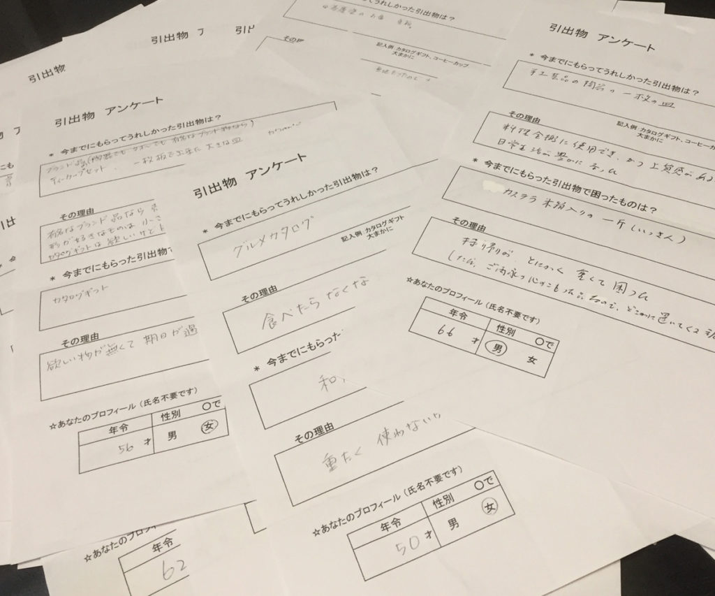 100人に聞きました 50代 60代が喜ぶ引き出物 困る引き出物ランキング