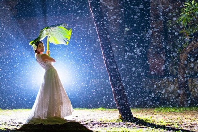 雨の中の花嫁