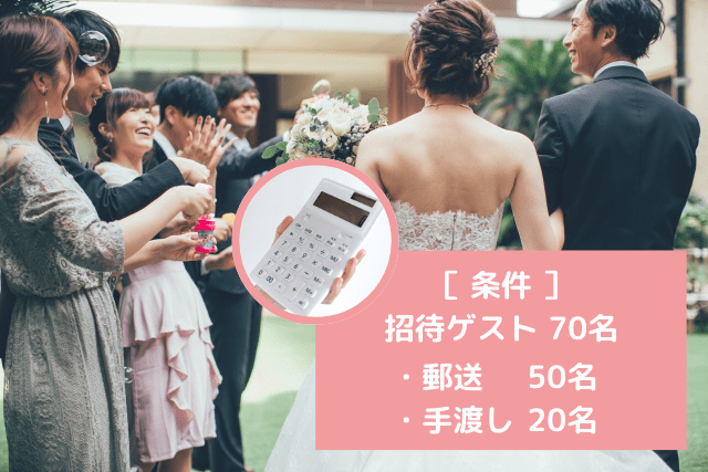 結婚式招待状の切手の総額計算