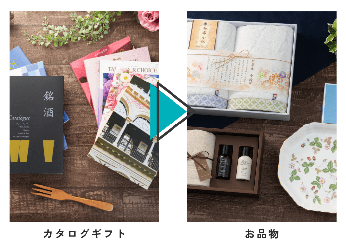 カタログギフトからお品物に変更