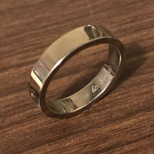 ふーみんさんの婚約指輪のアップ写真