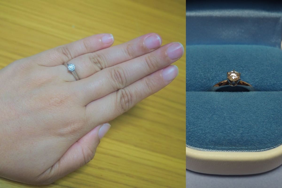 Kともみさんの結婚指輪と婚約指輪 (銀座ダイヤモンドシライシ) の口コミ ｜ アンシェウェディング