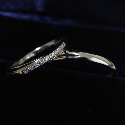 chamominさんの結婚指輪（アップ写真）