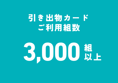 引き出物カードご利用組数3,000組以上